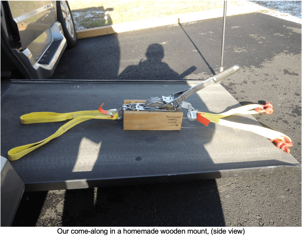 Navigating Transportation Challenges for ALS Caregivers - 8 - Clamps Setup Inside Van